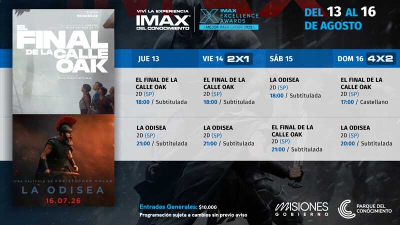 Dinosaurios, ciencia ficción y «La Odisea»: qué ver esta semana en el IMAX del Conocimiento 3 El IMAX del Conocimiento renueva su cartelera con dinosaurios, ciencia ficción y «La Odisea»