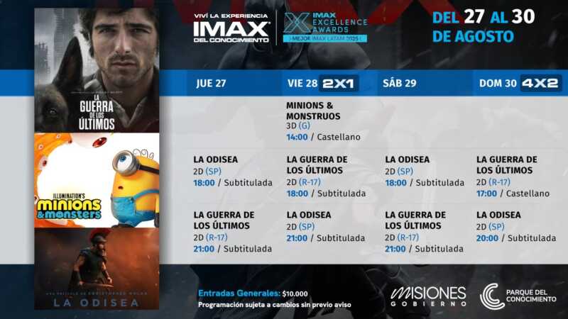 Ciencia ficción, acción y propuestas para toda la familia: el IMAX del Conocimiento renueva su cartelera 3 Cartelera imax27 30 - 2