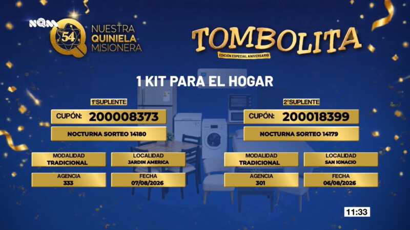 Tombolita Aniversario 2026 kit hogar ganador Wanda 1 - 6