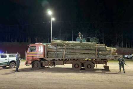 secuestro de madera nativa en Dos de Mayo
