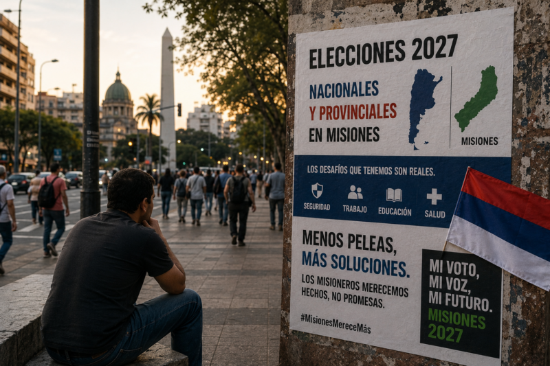 Elecciones y realidad social: Mientras la política se devora a sí misma, la gente se quedó sin futuro 2 elecciones politica misiones - 1