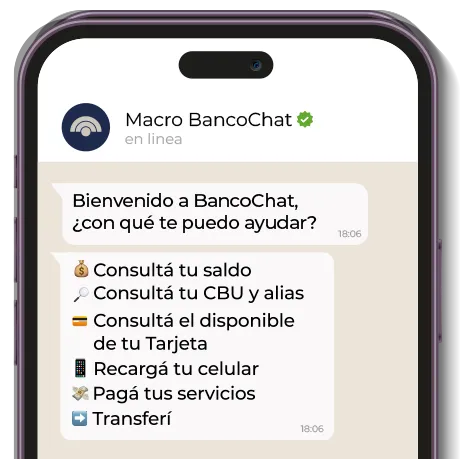 Tu banco en un mensaje: todo lo que podés resolver por WhatsApp con MacroChat 5 macrochat3 - 4