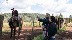 Contar el agro: el desafío de un periodismo que se especializa y mira al territorio Periodistas agropecuarios visitaron una estancia ganadera en 25 de Mayo. Foto: Ada López.