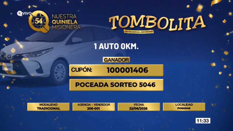 El 0 Kilómetro de la Tombolita Aniversario ya tiene dueño 5 Tombolita 54 aniversario ganador del Yaris - 4