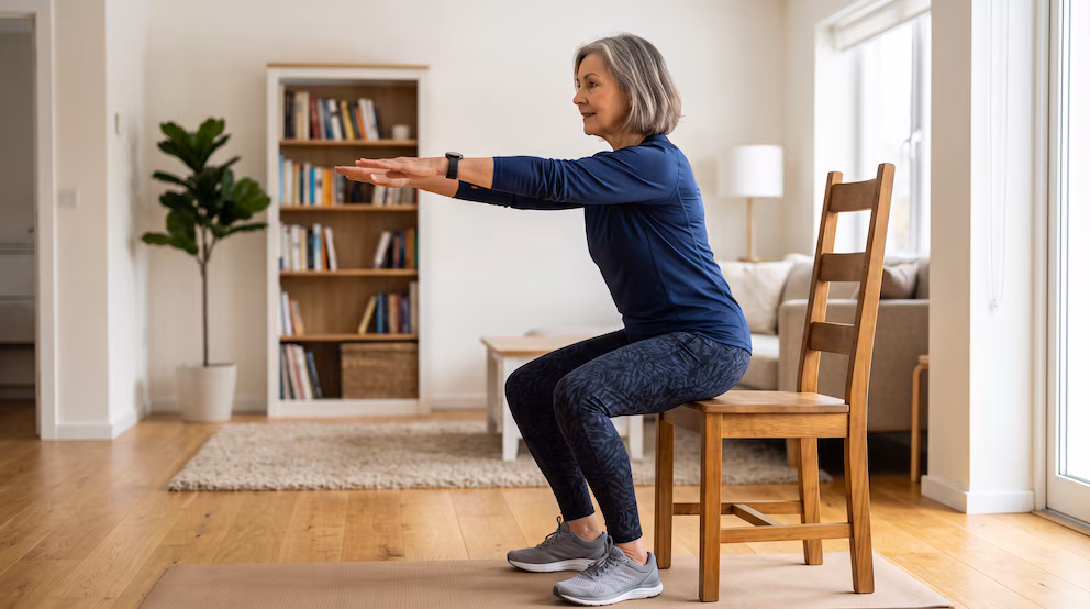 Después de los 60, no hace falta gimnasio: 3 ejercicios para fortalecer todo el cuerpo 2 La rutina fácil que ayuda a ganar fuerza y equilibrio después de los 60