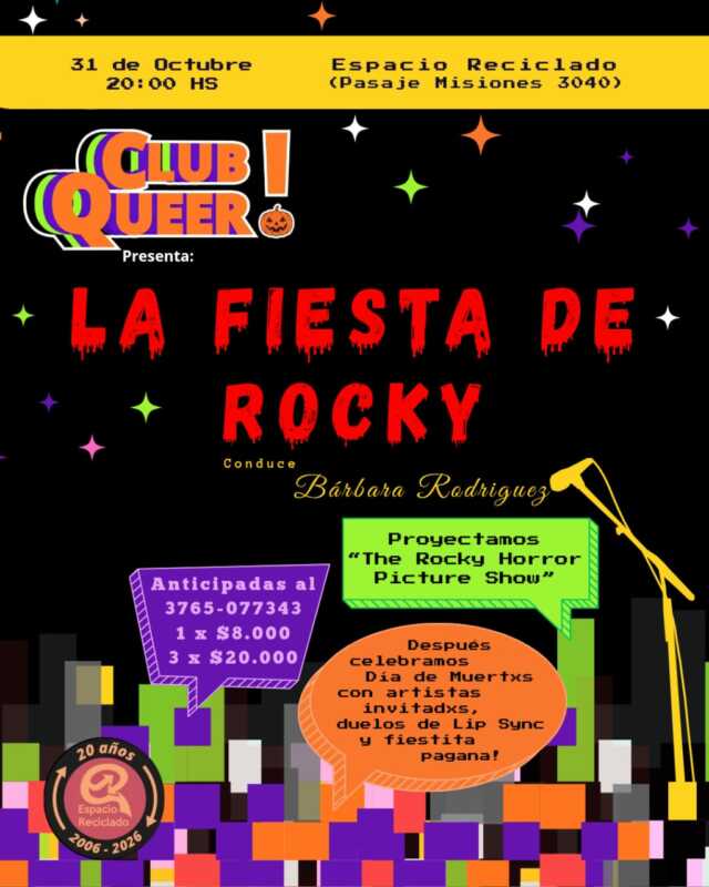 2. Sabado 31Oct La fiesta de Rocky Club Queer - 31